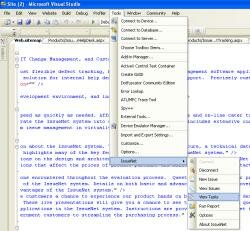 Visual Studio Menu Screenshot Thumbnail